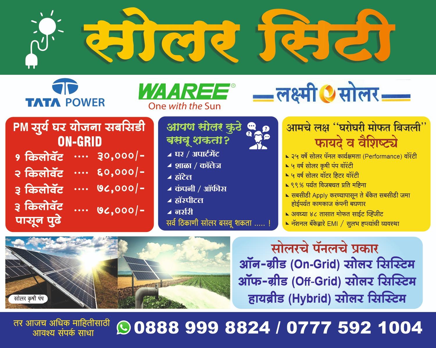 You are currently viewing मे श्रीराम बोअरवेल – सोलर सिटी 100% Renewable