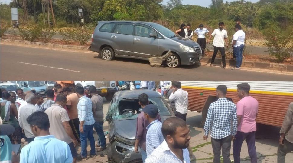 You are currently viewing मुंबई गोवा महामार्गावर वागदे उभादेव देवस्थान समोर दोन कारच्या अपघातात प्रवासी जखमी; दोन्ही कारचे मोठे नुकसान