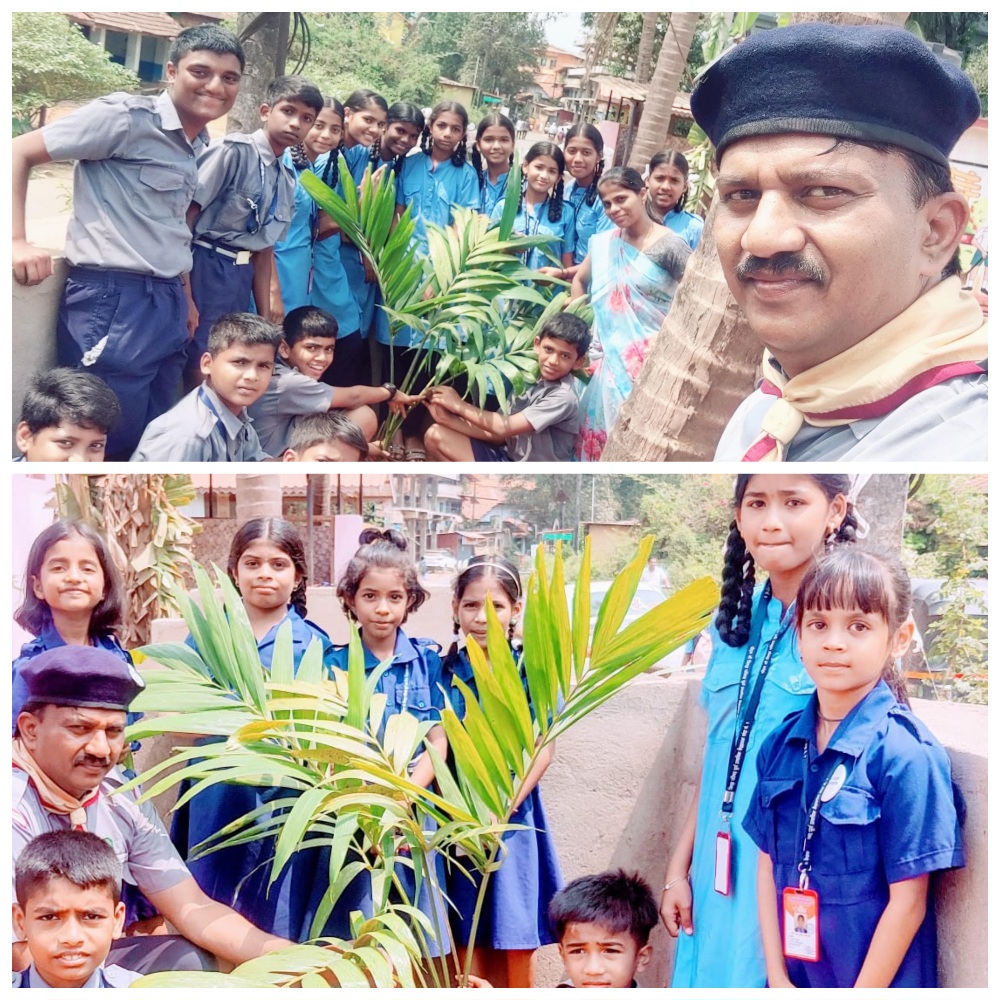 You are currently viewing शालेय परीसरात वृक्षारोपण करुन बांदा केंद्र शाळेत वसुंधरा दिवस साजरा