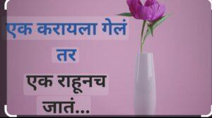 Read more about the article एक करायला गेलं तर, एक राहूनच जातं.