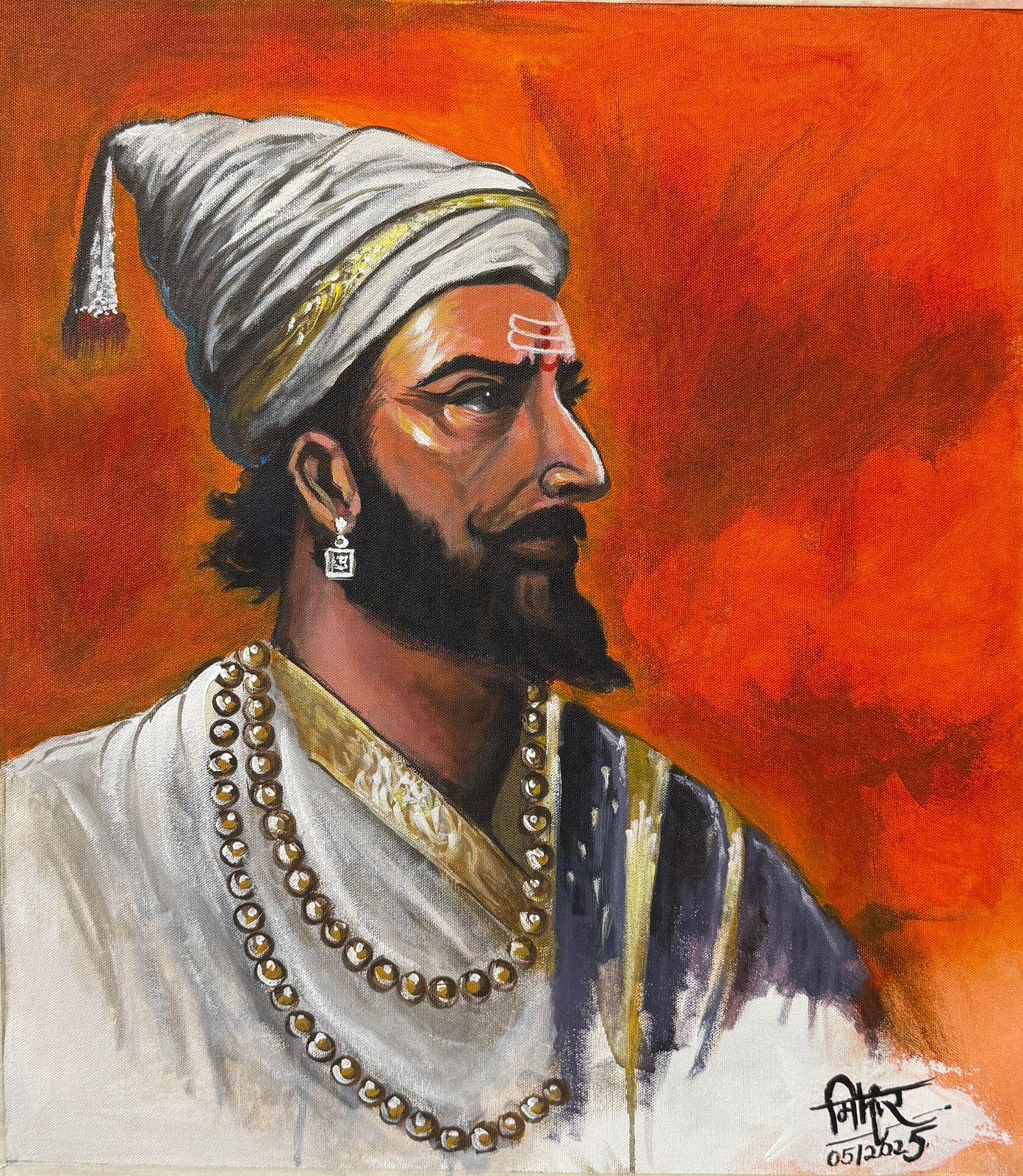 You are currently viewing मिहीर उमेशजी सावंत याने रेखाटले श्री.छत्रपती शिवाजी महाराज महाराज यांचे चित्र