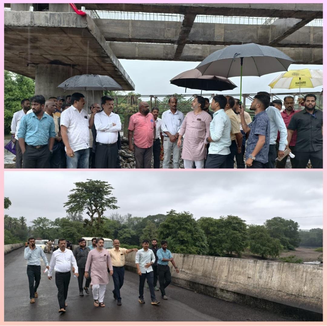 You are currently viewing आम.निलेश राणेंकडून माणगाव खोऱ्यातील साळगाव, आंबेरी, दुकानवाड येथील रस्ते व पुलांची पाहणी