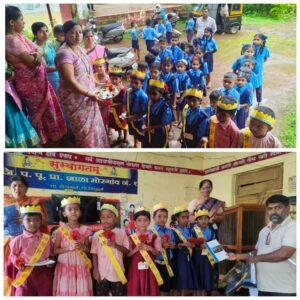 Read more about the article मोरगाव केंद्रशाळेत नवागतांचे उत्साहात स्वागत