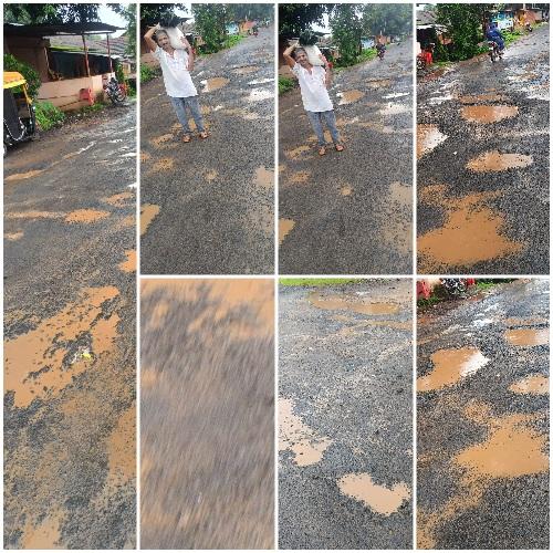 You are currently viewing देवगड निपाणी रोडवर भले मोठे खड्डे