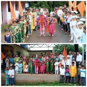 Read more about the article इन्सुली मधील शाळा नंबर ७ बिलेवाडी येथे आषाढी निमित्त बाल वारकरी दिंडी भक्तिमय वातावरण