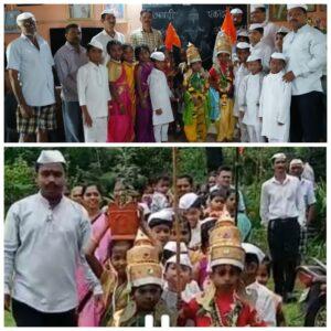 Read more about the article डेगवे मिरेखण शाळेत अवतरले विठ्ठल रुक्मिणी