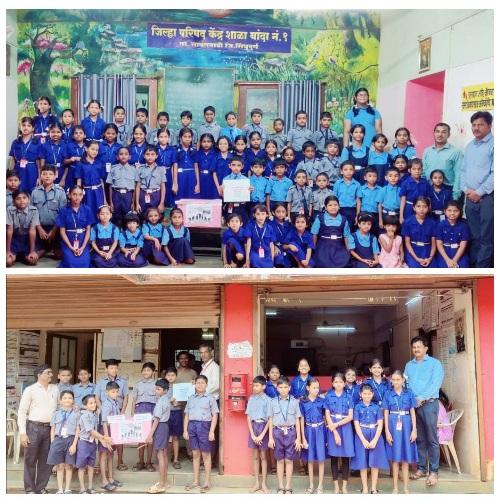 You are currently viewing बांदा केंद्र शाळेतील विद्यार्थ्यांनी पोस्टाने पाठविल्या सीमेवरील सैनिकांना राख्या