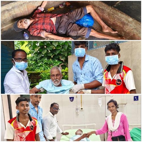 You are currently viewing सावंतवाडी बस स्टैंडवर आजारीवृद्धाला सामाजिक बांधिलकी कडून जीवदान.