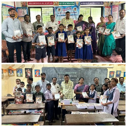 You are currently viewing भाजपा च्या माध्यमातुन सावंतवाडी येथील जिल्हापरिषद शाळा क्र. ६ व वि. स. खांडेकर महाविद्यालय भटवाडी मध्ये मोफत वह्या वाटप संदिप गावडे यांचा उपक्रम