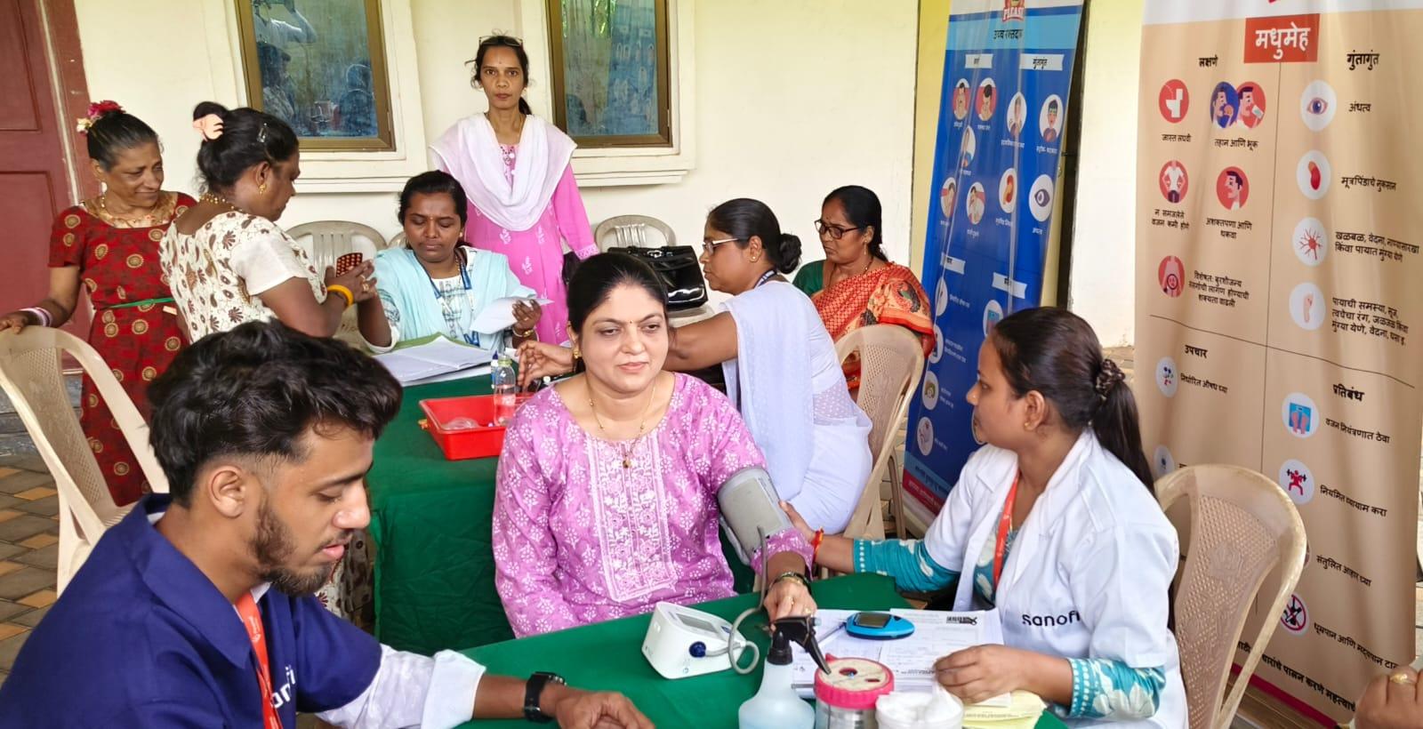 You are currently viewing सनोफी आणि पिरॅमल संस्था मॅनेजमेंट अँड रिसर्च इन्स्टिट्यूट व आयुष्यमान आरोग्य माजगाव यांच्या संयुक्त विद्यमाने आरोग शिबिर.