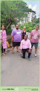 Read more about the article माठेवाडा येथे रस्त्याच्या मधोमध पडलेल्या खड्ड्यांमध्ये पाय जाऊन महिलेचा अपघात.