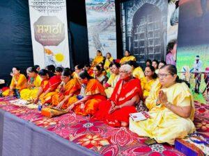 Read more about the article गांधीपेठ तालीम मित्रमंडळाच्या गणेशोत्सवात महिलांचे अथर्वशीर्ष पठण