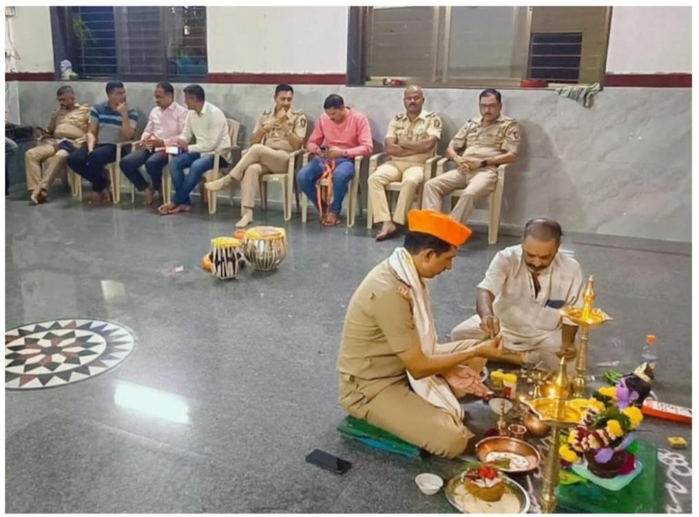 You are currently viewing सावंतवाडी पोलिस ठाण्यात गोकुळाष्टमी साजरी