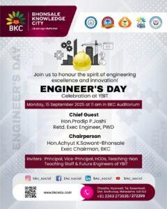 Read more about the article भोसले नॉलेज सिटीमध्ये १५ सप्टेंबर रोजी अभियंता दिनाचे आयोजन..
