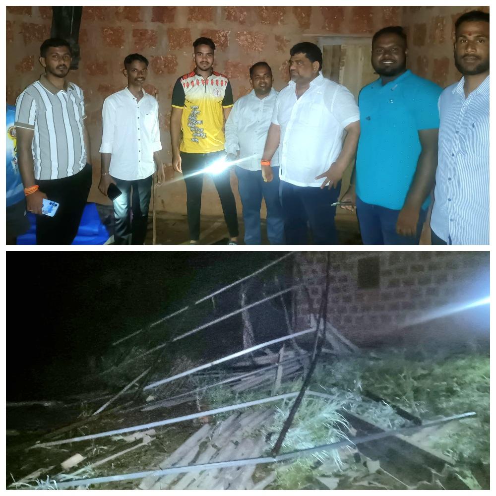 You are currently viewing निवजे गावात चक्रीवादळामुळे झालेल्या नुकसानीची मा. आ. वैभव नाईक यांनी केली पाहणी