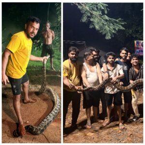 Read more about the article “धाडसी कृतीने १२ फुटी अजगर पकडून वनविभागाच्या ताब्यात”