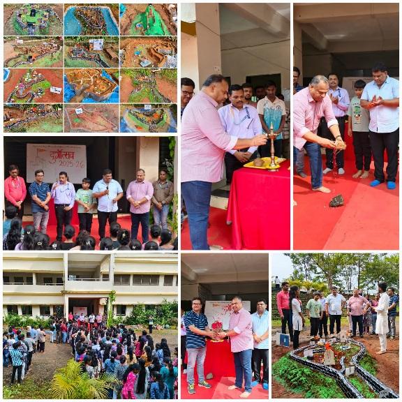 You are currently viewing १२ गडकिल्ल्यांच्या हुबेहूब प्रतिकृती साकारून विजयराव नाईक फार्मसी कॉलेजने साजरा केला दुर्गोत्सव २०२५