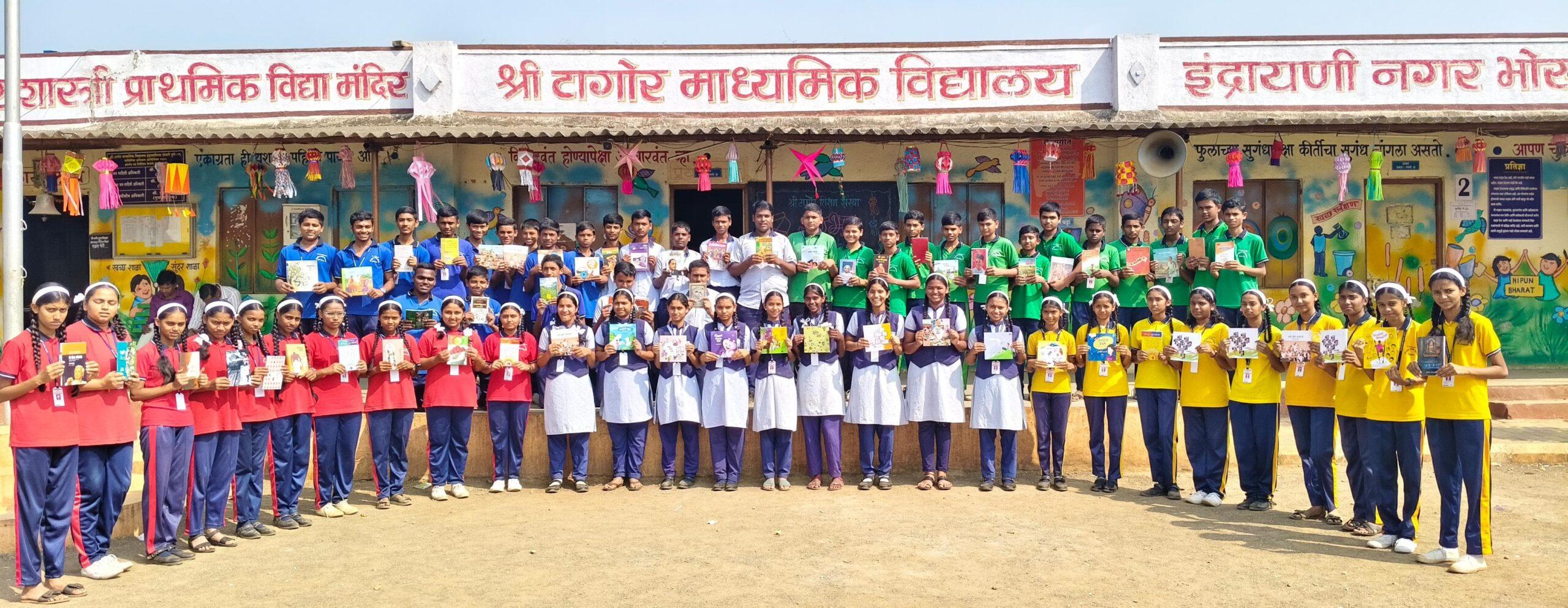 You are currently viewing ‘जागर’च्या माध्यमातून श्री टागोर माध्यमिक विद्यालयाच्या विद्यार्थ्यांसाठी ‘वाचन प्रेरणा’