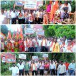 खड्डेमय झालेल्या कुडाळ-मालवण राज्यमार्गावर शिवसेनेने चालवली बैलगाडी