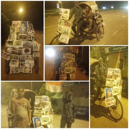 You are currently viewing व्यसनमुक्तीचा संदेश देत सायकलवरून भारत भ्रमण — श्री धनाई साह यांचे ओसरगाव येथे स्वागत