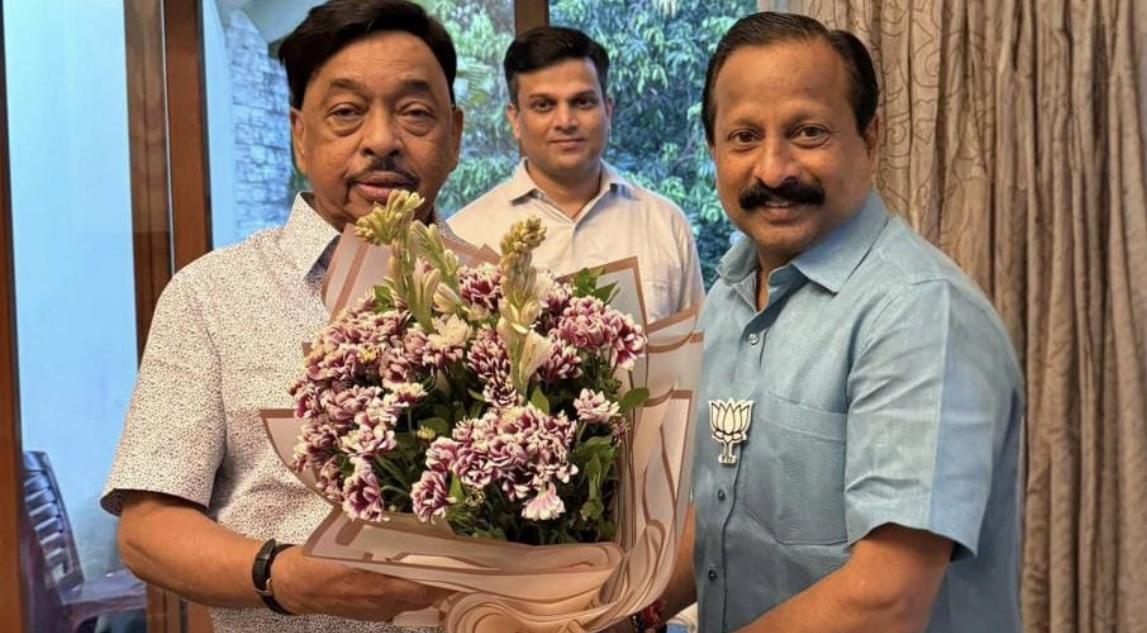 You are currently viewing समीर नलावडे यांनी घेतले नारायण राणेंचे आशीर्वाद