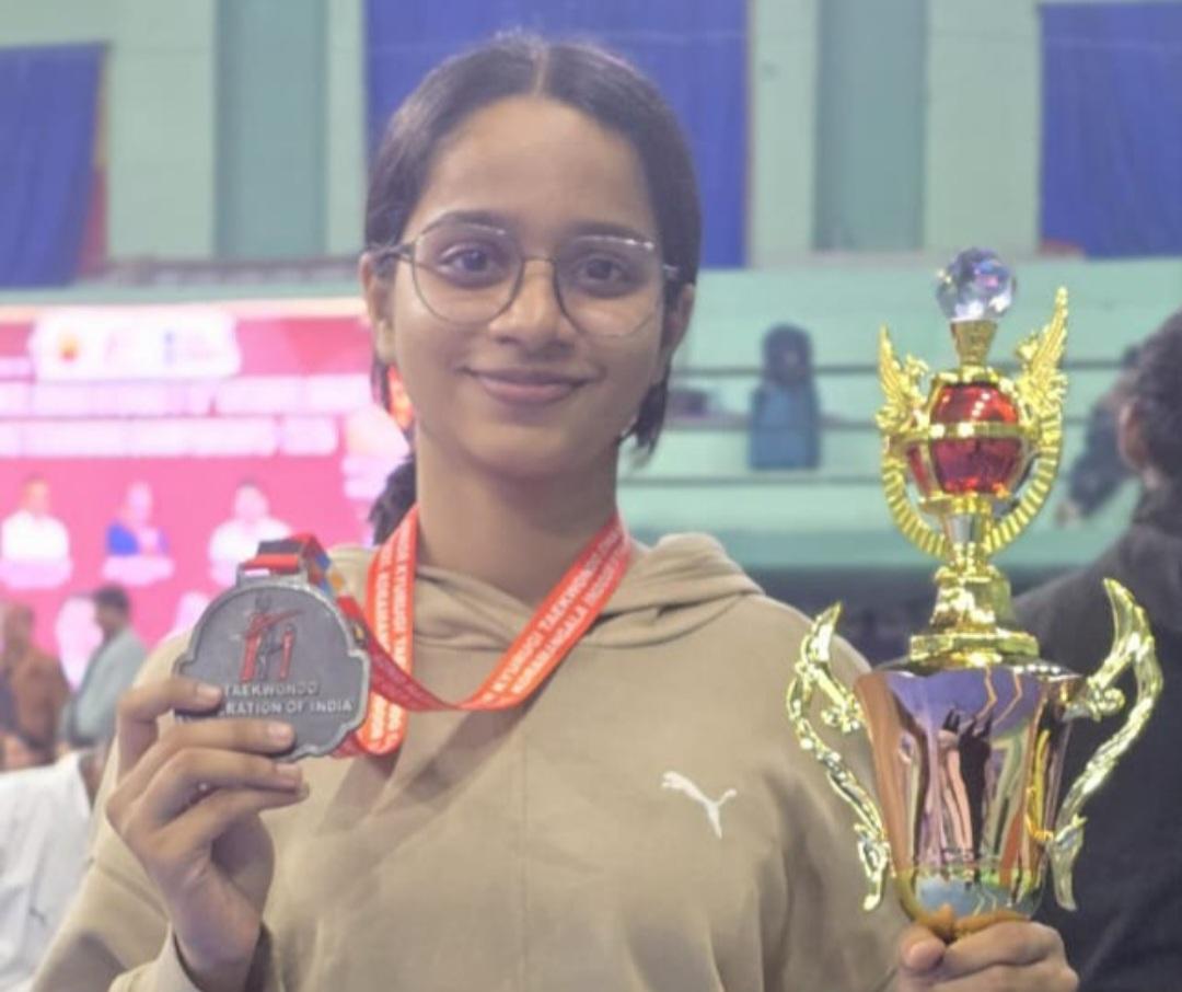 You are currently viewing बंगळुरूमध्ये राष्ट्रीय ज्युनिअर तायक्वांदो स्पर्धेत प्रज्योती जाधवला कास्यपदक