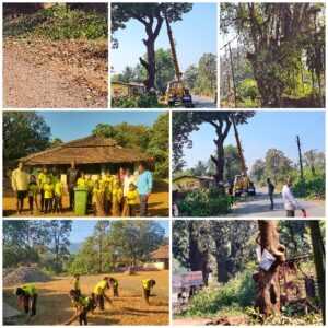 Read more about the article फोंडाघाट–देवगड–निपाणी रोड रुंदीकरणासाठी झाडतोड सुरू; एकेरी वाहतूक लागू