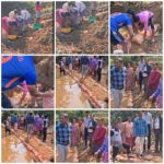 तळेखोल येथे बंधारा बांधकामासाठी ग्रामस्थांचे श्रमदान