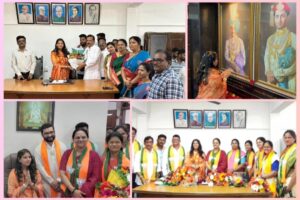 Read more about the article युवराज्ञी श्रद्धाराजे भोंसले यांनी नगराध्यक्षा म्हणून पदभार स्वीकार