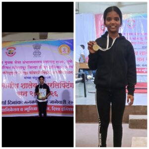 Read more about the article स्टेपिंग स्टोन ग्लोबल स्कूलच्या ‘ कु. हिना जासिम सारंग ‘ हिला विभागस्तरीय पॉवरलिफ्टिंग स्पर्धेत उत्तुंग यश