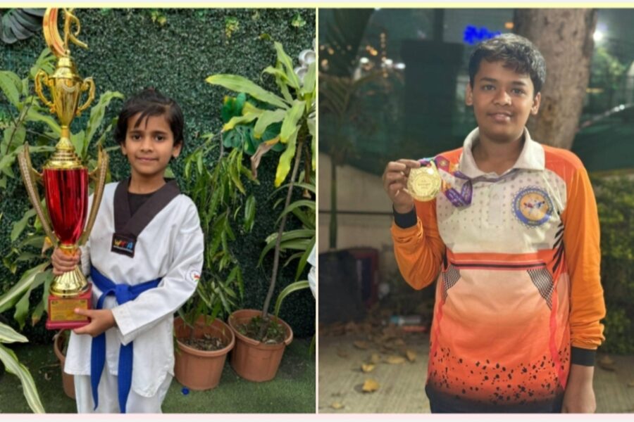 तायक्वांदो चॅम्पियनशीप स्पर्धेत स्वराज नलवडे ,ईश्वरी नलवडे यांना सुवर्णपदक