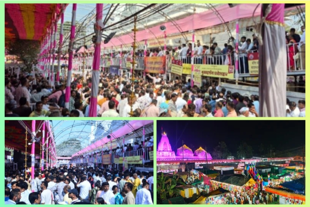 You are currently viewing आंगणेवाडी श्री भराडी देवी यात्रोत्सवाची उत्साहात सांगता; दोन दिवसांत सुमारे आठ लाख भाविकांचे दर्शन