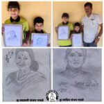घारपी शाळेच्या विद्यार्थ्यांकडून स्केचमधून आशा भोसले यांना अनोखे अभिवादन