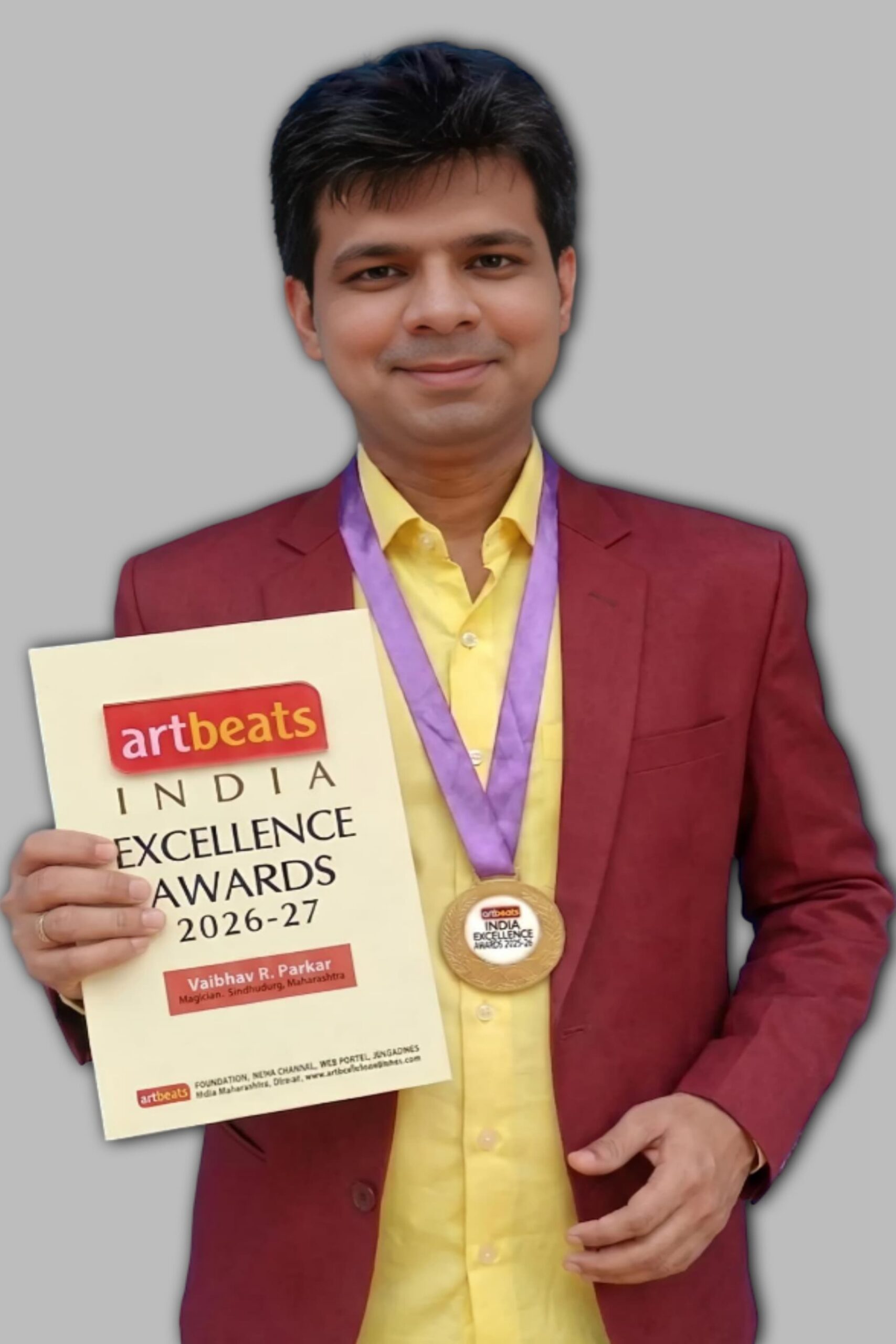 You are currently viewing जादूगार वैभव कुमार यांना राष्ट्रीय ‘आर्टबीट्स इंडिया एक्सलन्स अवॉर्ड’