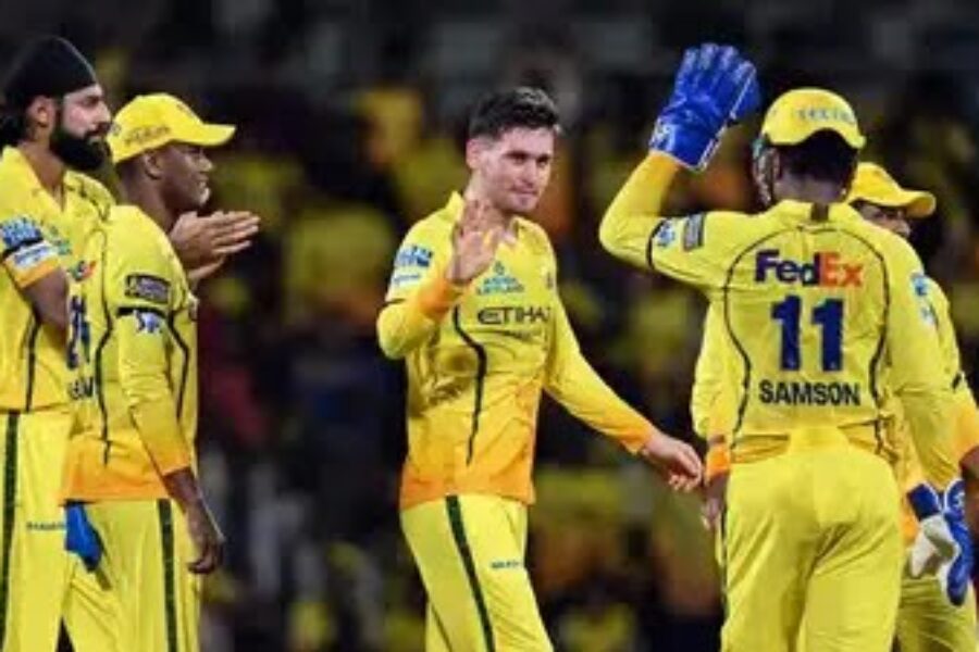 सॅमसन–ब्रेविसची झंझावाती भागीदारी, नूरचा फिरकीजादू; चेन्नईची कोलकातावर ३२ धावांनी दमदार मात