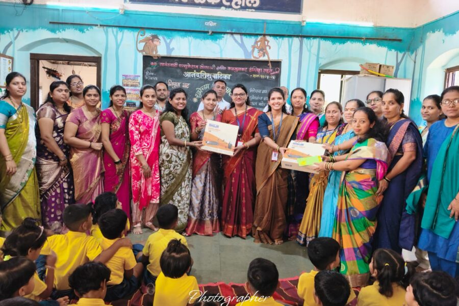 आनंद शिशुवाटिकेचा शुभेच्छा समारंभ संपन्न 