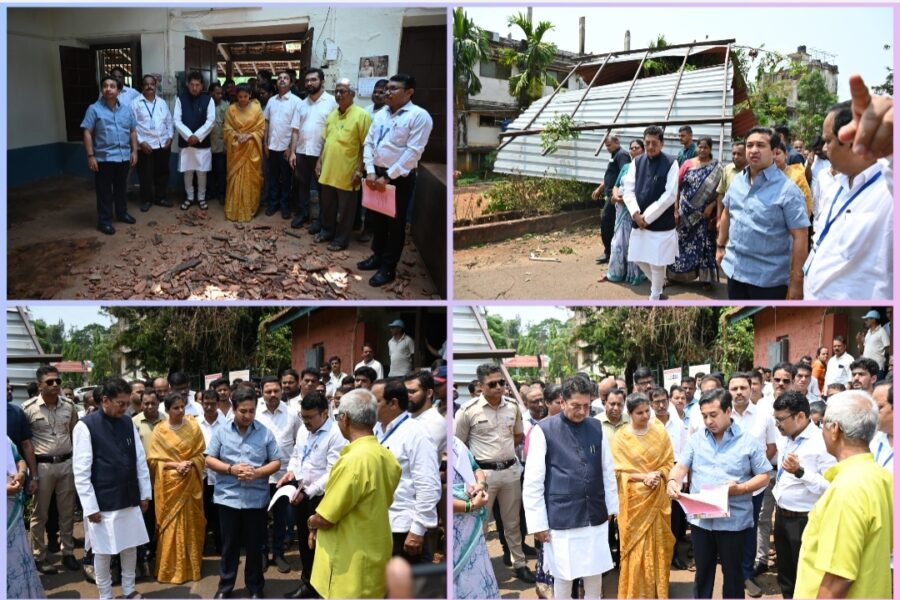 वादळी वाऱ्याने सावंतवाडीत मोठे नुकसान; भरपाईसाठी शासन कटिबद्ध – नितेश राणे