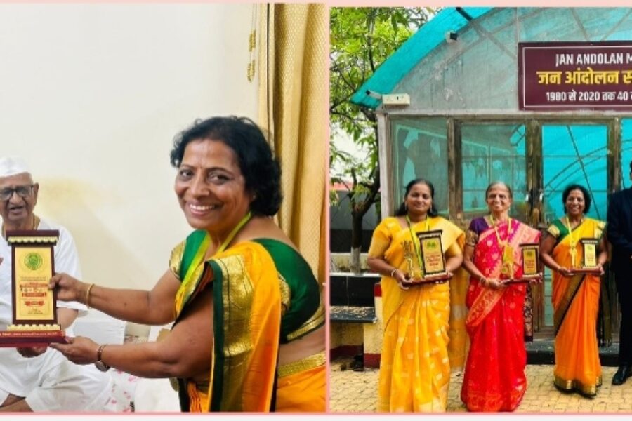 राळेगणसिद्धी येथे पुरस्कार वितरण संपन्न 