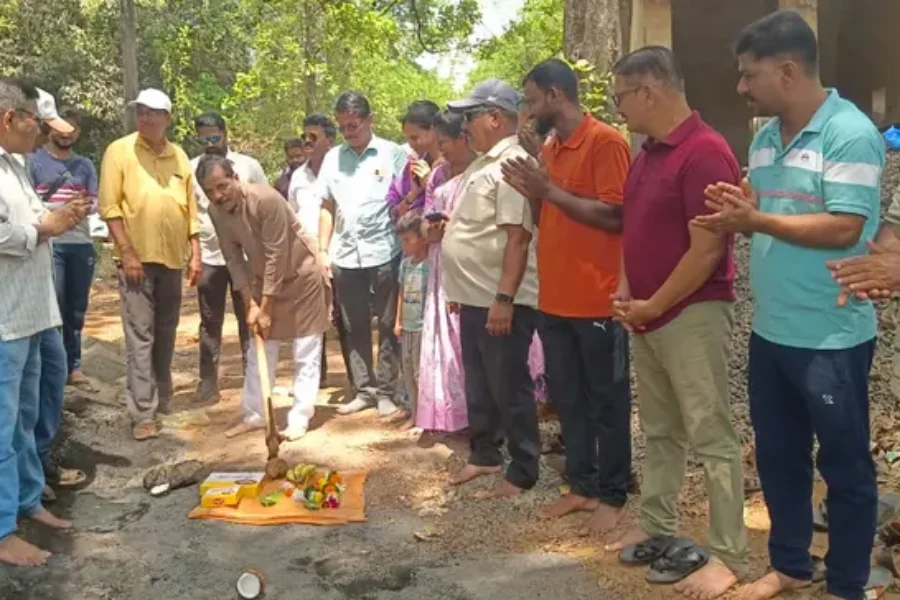 शेर्ले येथे तेरेखोल नदीकाठी गणेश घाट बांधकामाचा श्रीगणेशा