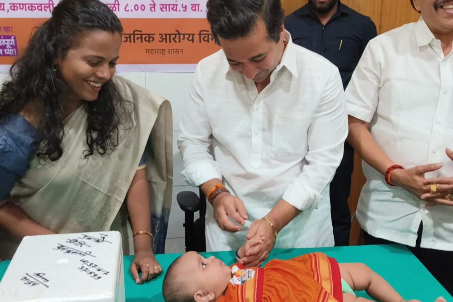 पालकमंत्री नितेश राणे यांच्या हस्ते सिंधुदुर्गात राष्ट्रीय पल्स पोलिओ मोहिमेचा शुभारंभ