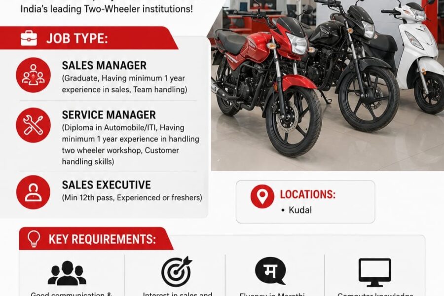 🚨 नोकरीची सुवर्णसंधी 🚨