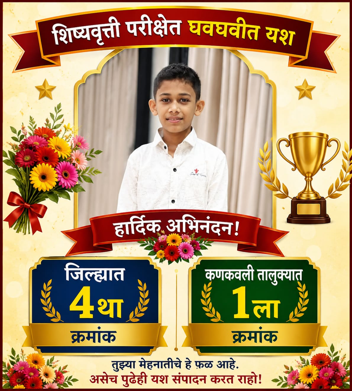 You are currently viewing विद्यामंदिर माध्यमिक विद्यालय, कणकवलीच्या विद्यार्थ्याचे घवघवीत यश