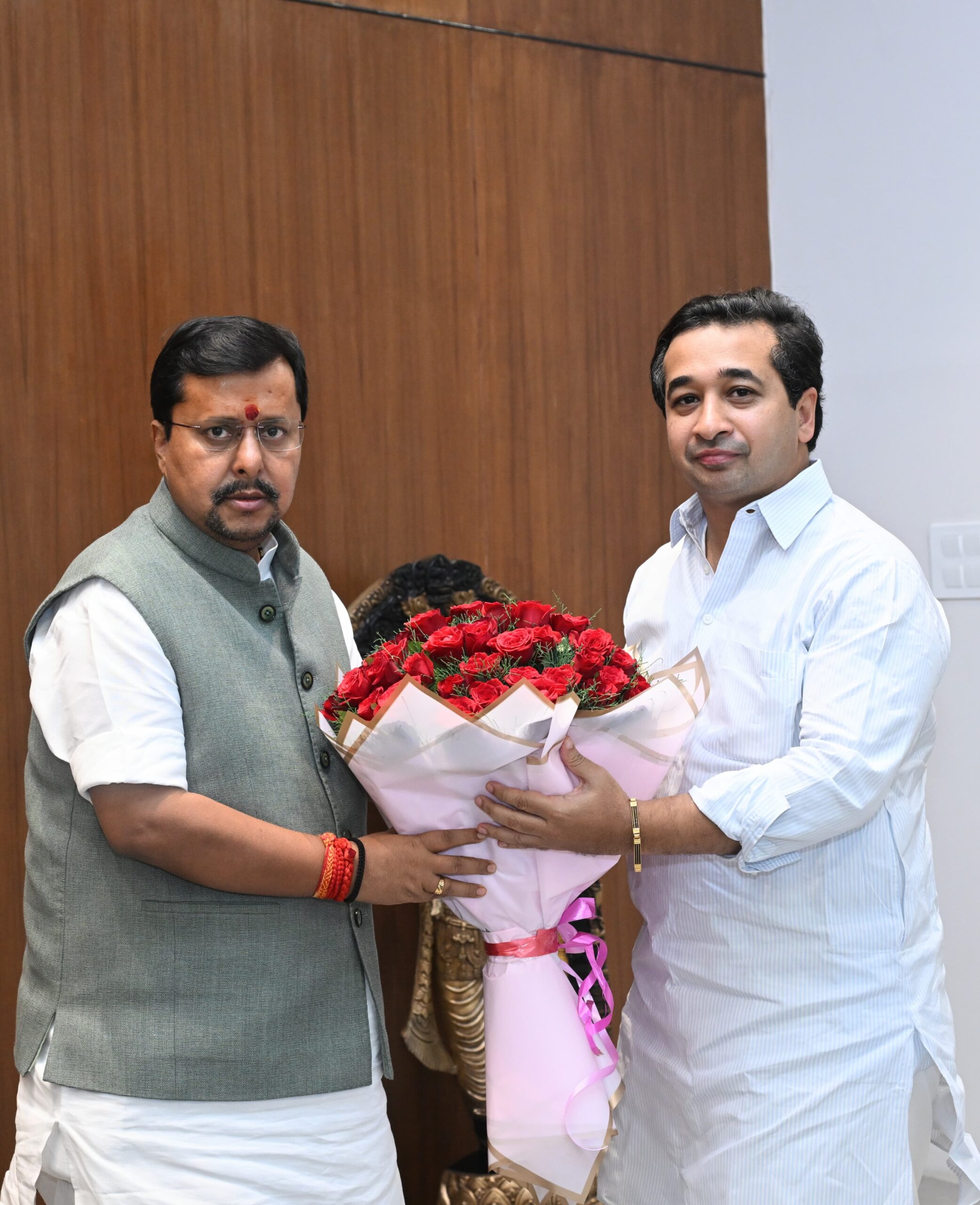 You are currently viewing भाजपचे राष्ट्रीय अध्यक्ष नितिन नबीन यांची मंत्री नितेश राणे यांनी घेतली सदिच्छा भेट