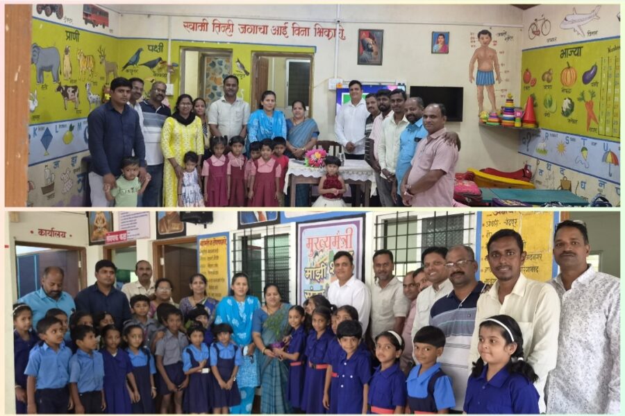 जिल्हा परिषद महिला बालकल्याण सभापती अनुराधा नारकर यांची कलमठ गावाला भेट