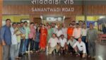 सावंतवाडी रेल्वे स्थानकावर मंगळूरू एक्स्प्रेसचे जल्लोषात स्वागत
