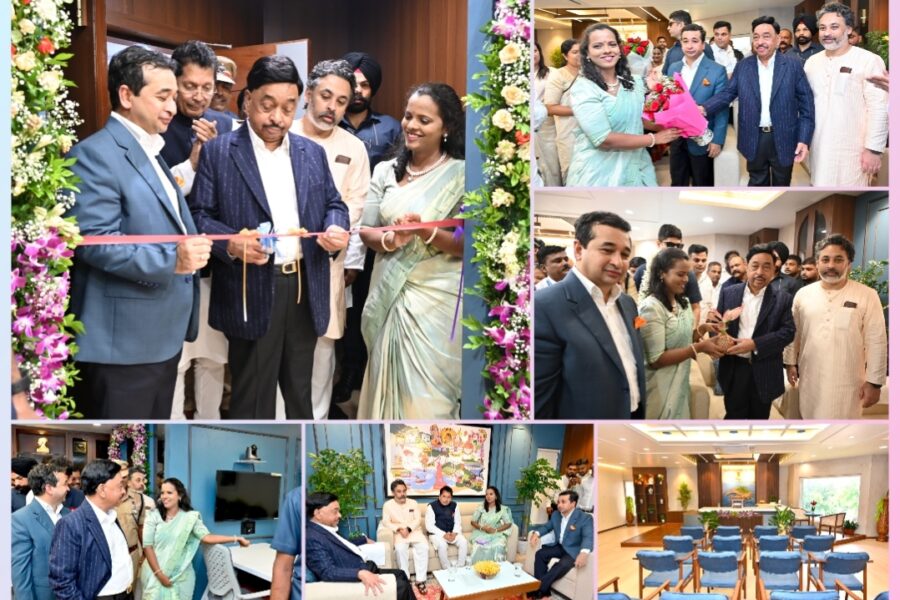 खास. नारायण राणे यांच्या हस्ते नूतनीकरण केलेल्या जिल्हाधिकारी दालनाचे लोकार्पण