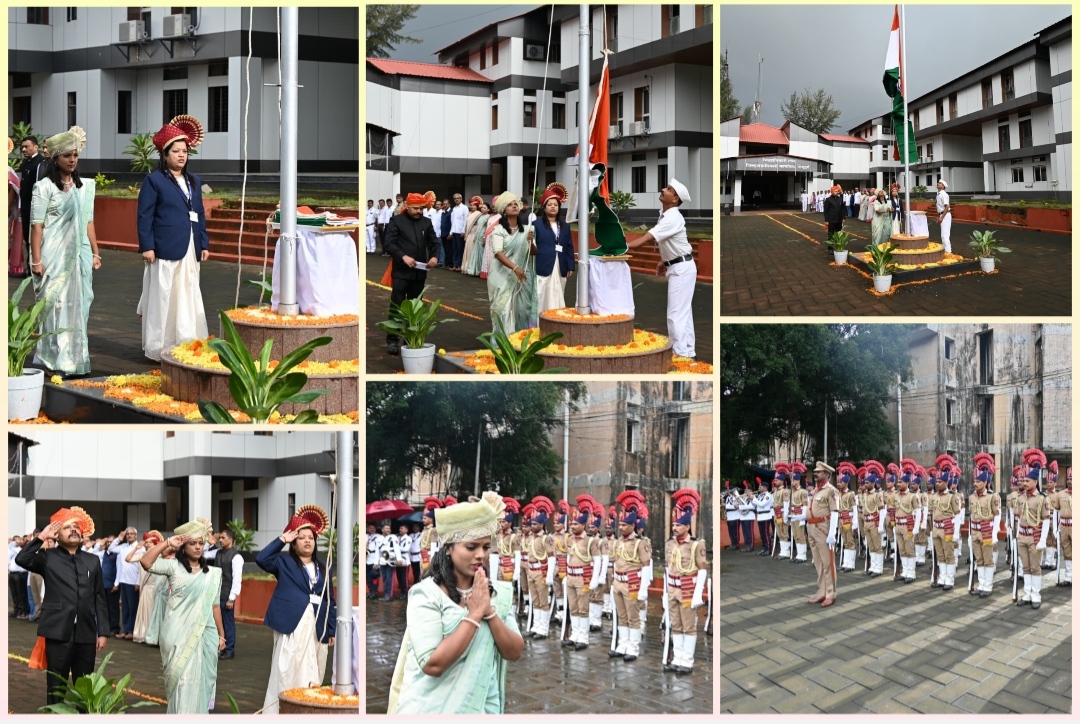 You are currently viewing जिल्हाधिकारी कार्यालयात स्वातंत्र्य दिन उत्साहात साजरा