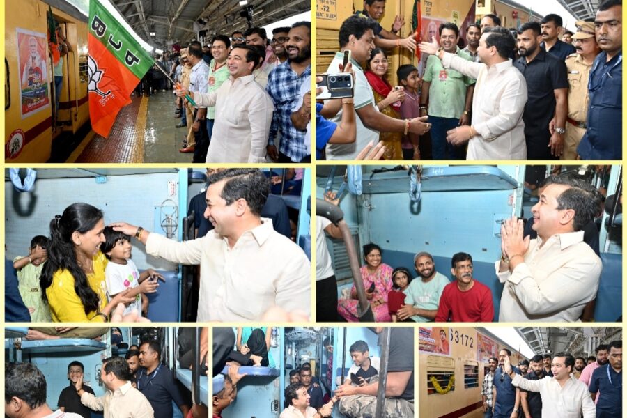 मंत्री नितेश राणे यांच्या पुढाकारातून दुसरी ‘मोदी एक्सप्रेस’ कोकणच्या दिशेने रवाना