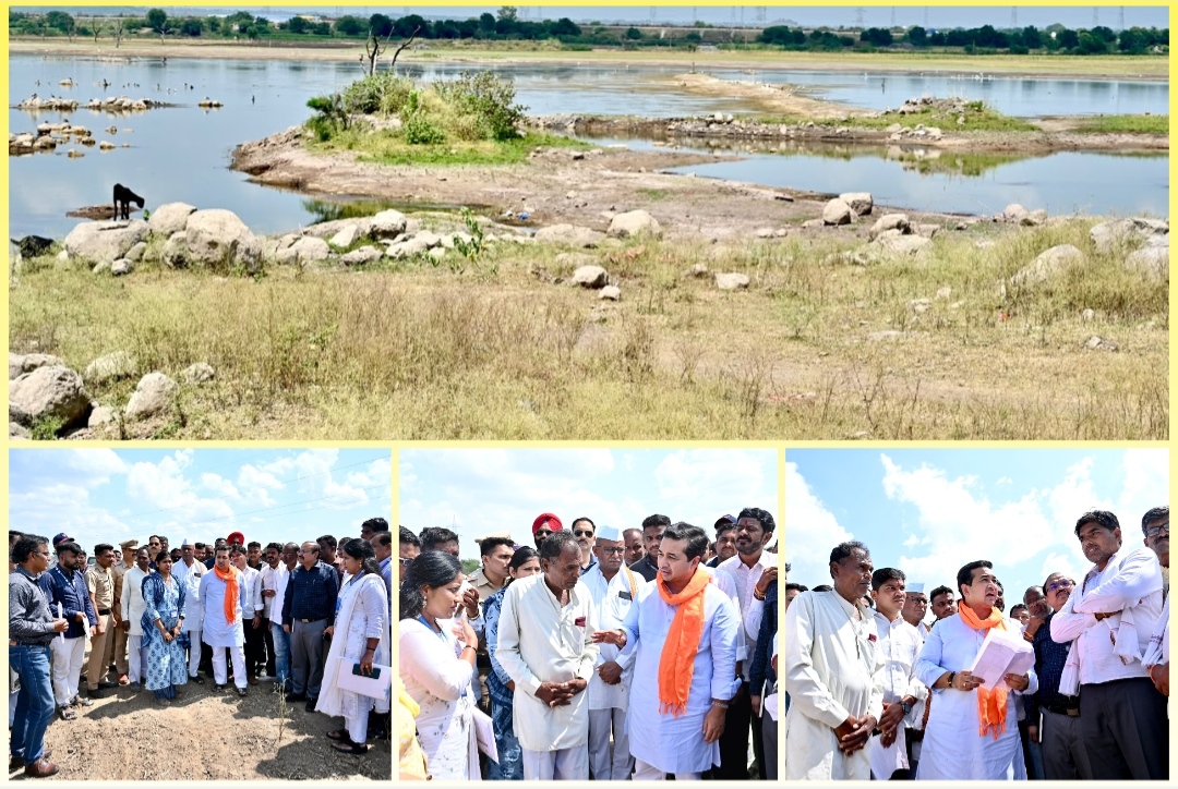 You are currently viewing राजेवाडी तलावातील दुष्काळसदृश परिस्थितीची मंत्री नितेश राणे यांच्याकडून पाहणी
