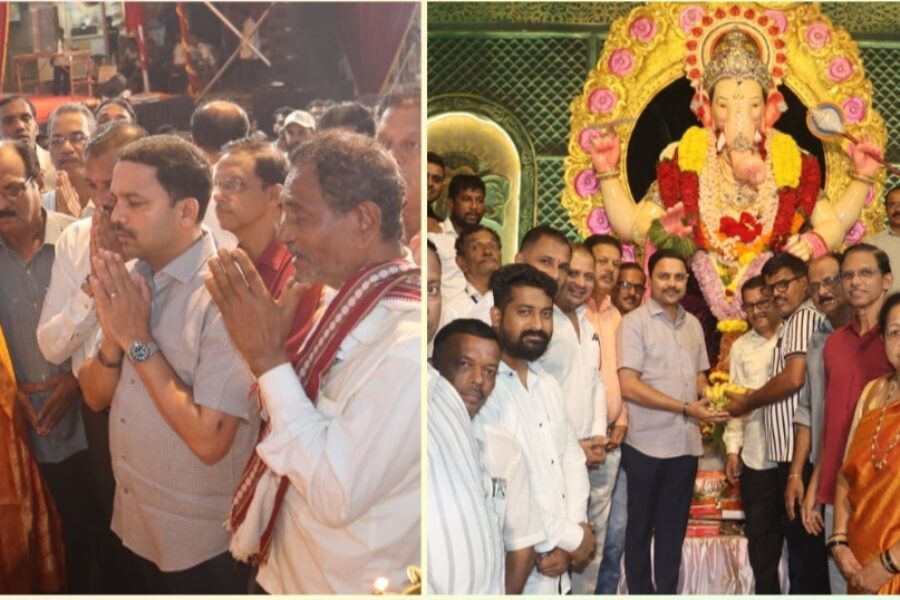 सिंधुदुर्ग जिल्हा मध्यवर्ती सहकारी बँकेचे अध्यक्ष मनीष दळवी यांनी घेतले सिंधुदुर्ग राजाचे दर्शन